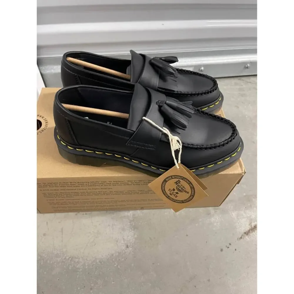 Dr. Martens Vegan Adrian Felix Tassel Loafer Black 30744001 Sz 5M/6W